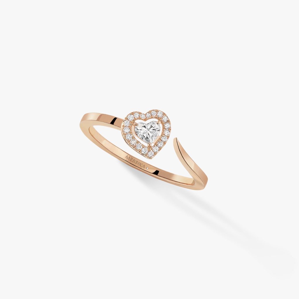 bague joy diamant cœur, or rose, t 53