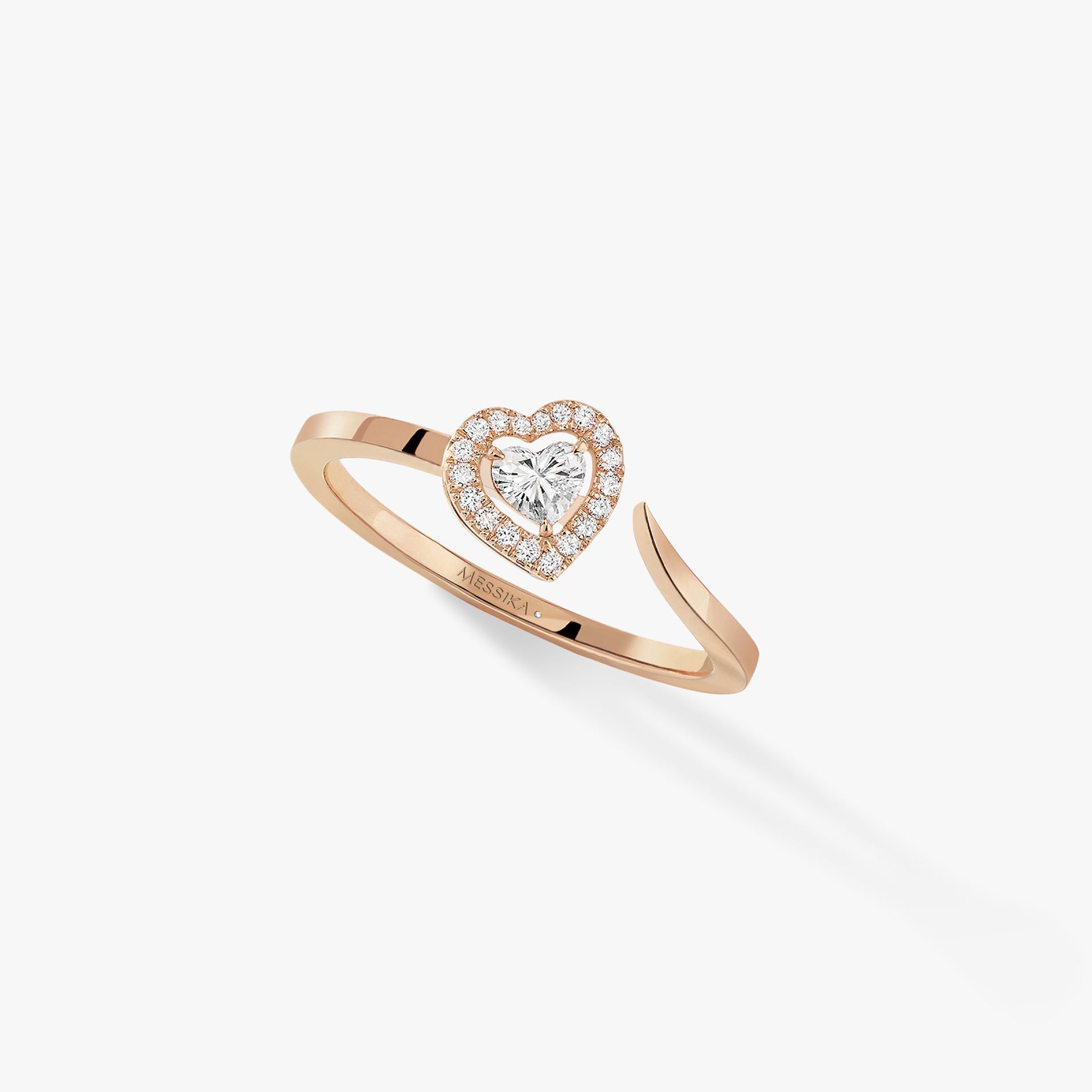 bague joy diamant cœur, or rose, t 53