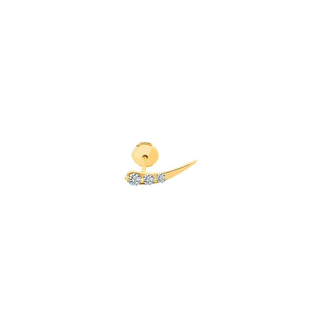 puce d'oreille stardust, or jaune