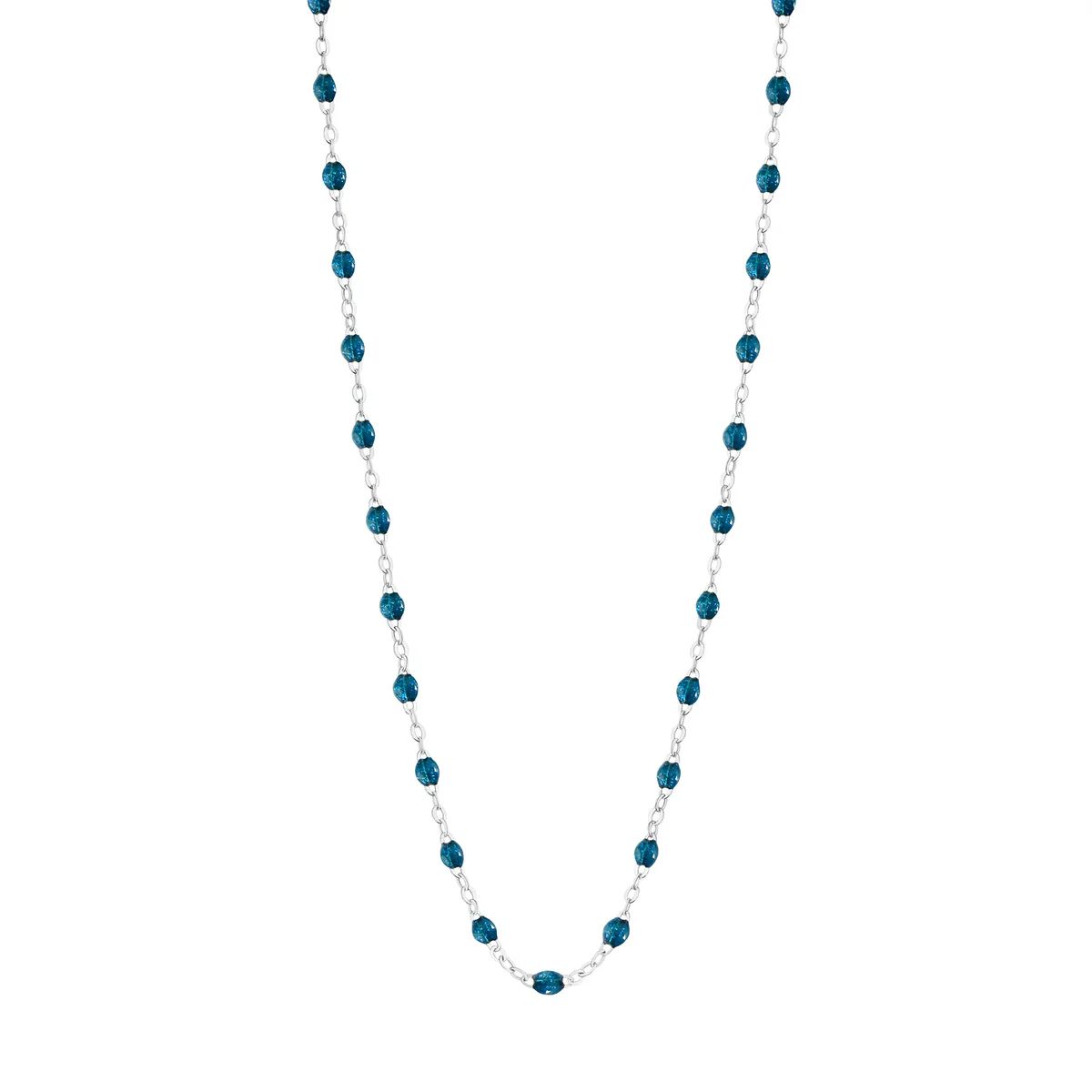 collier jungle classique gigi, or blanc, 42 cm