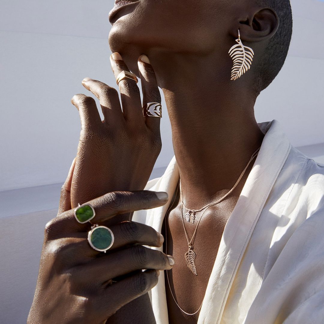 bague disc ring jade, or rose, t 54