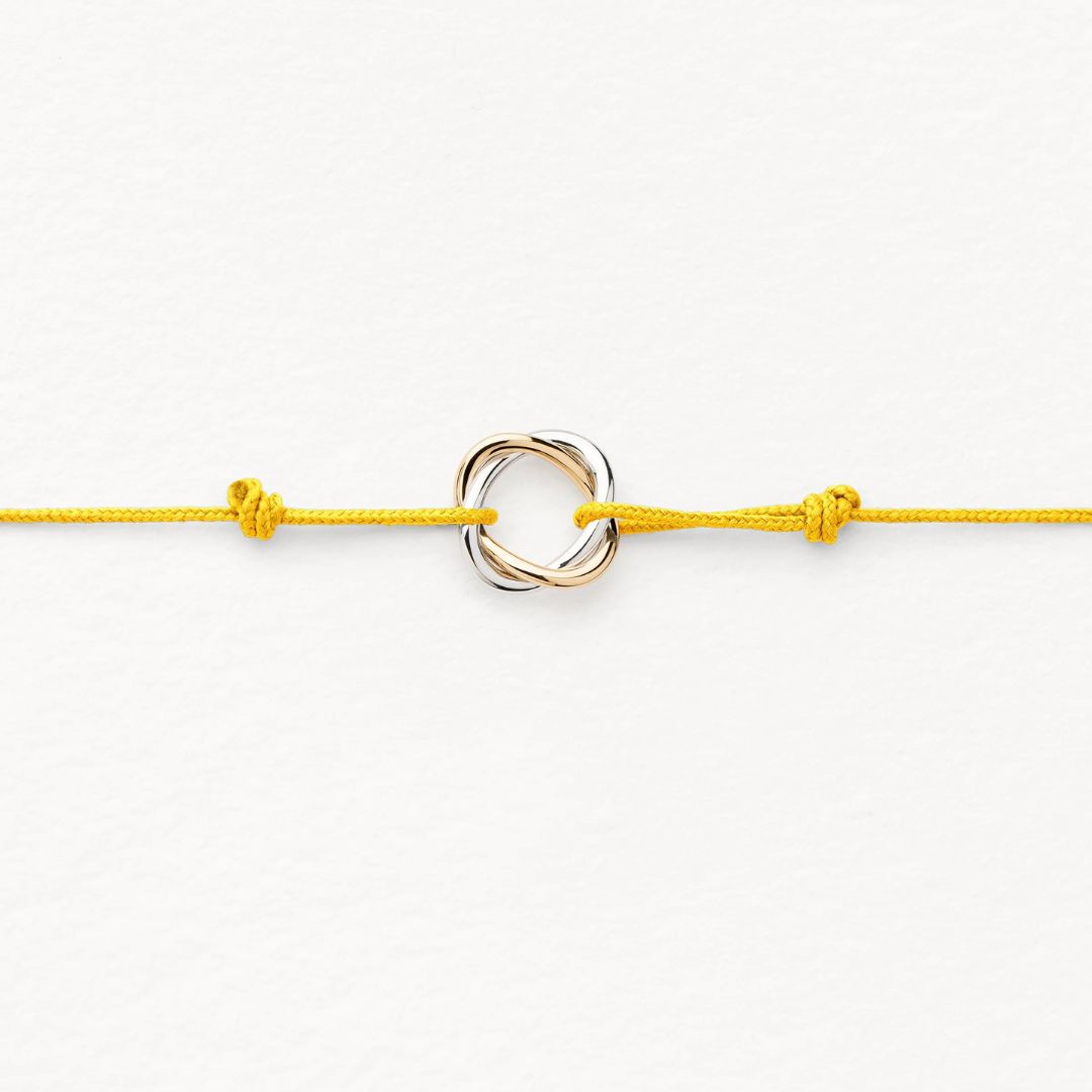 bracelet tresse, or jaune et or blanc