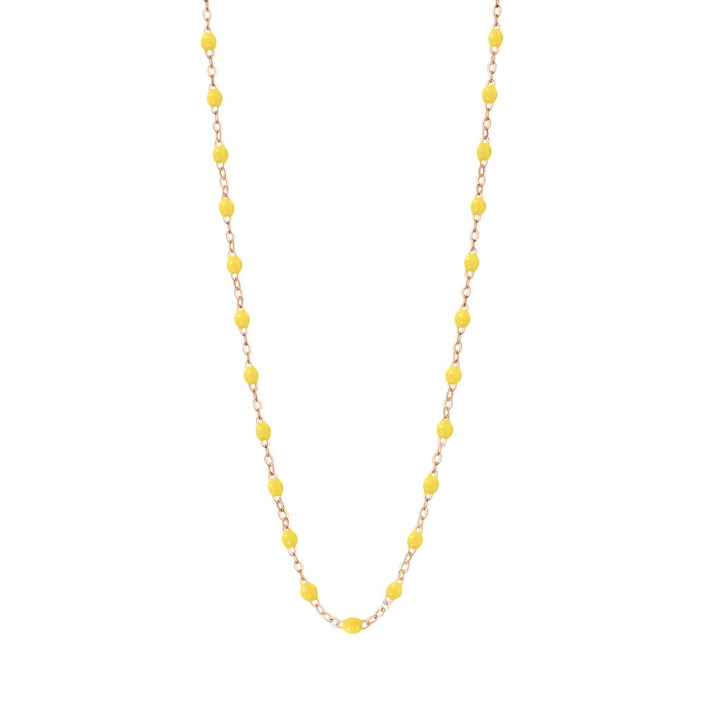 collier citron classique gigi, or rose, 42 cm