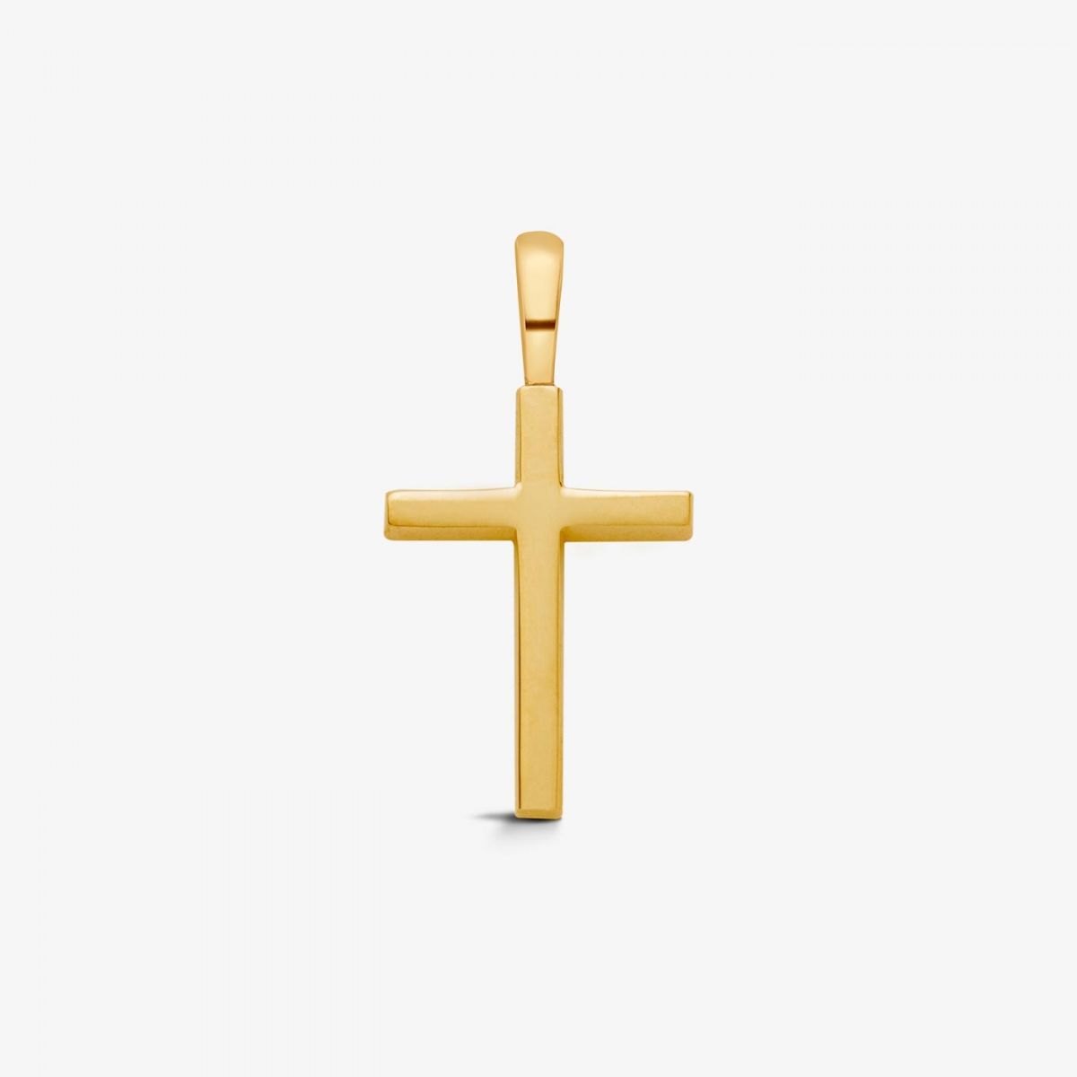 pendentif croix fil carré, or jaune
