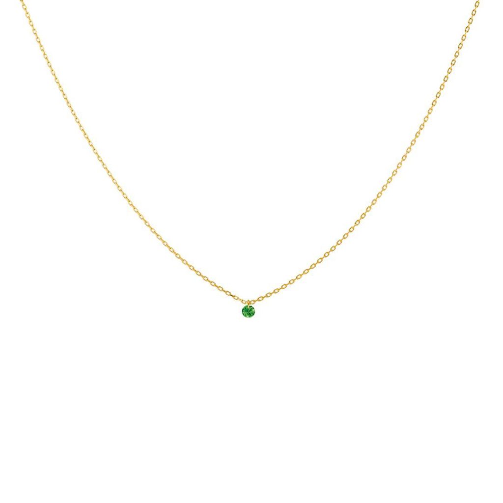 collier mini confetti tsavorite, or jaune