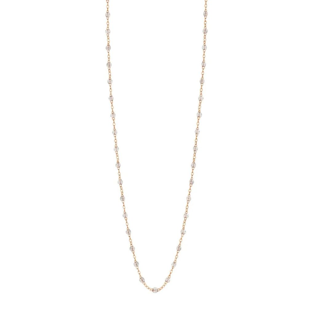 sautoir sparkle classique gigi, or rose, 86 cm.