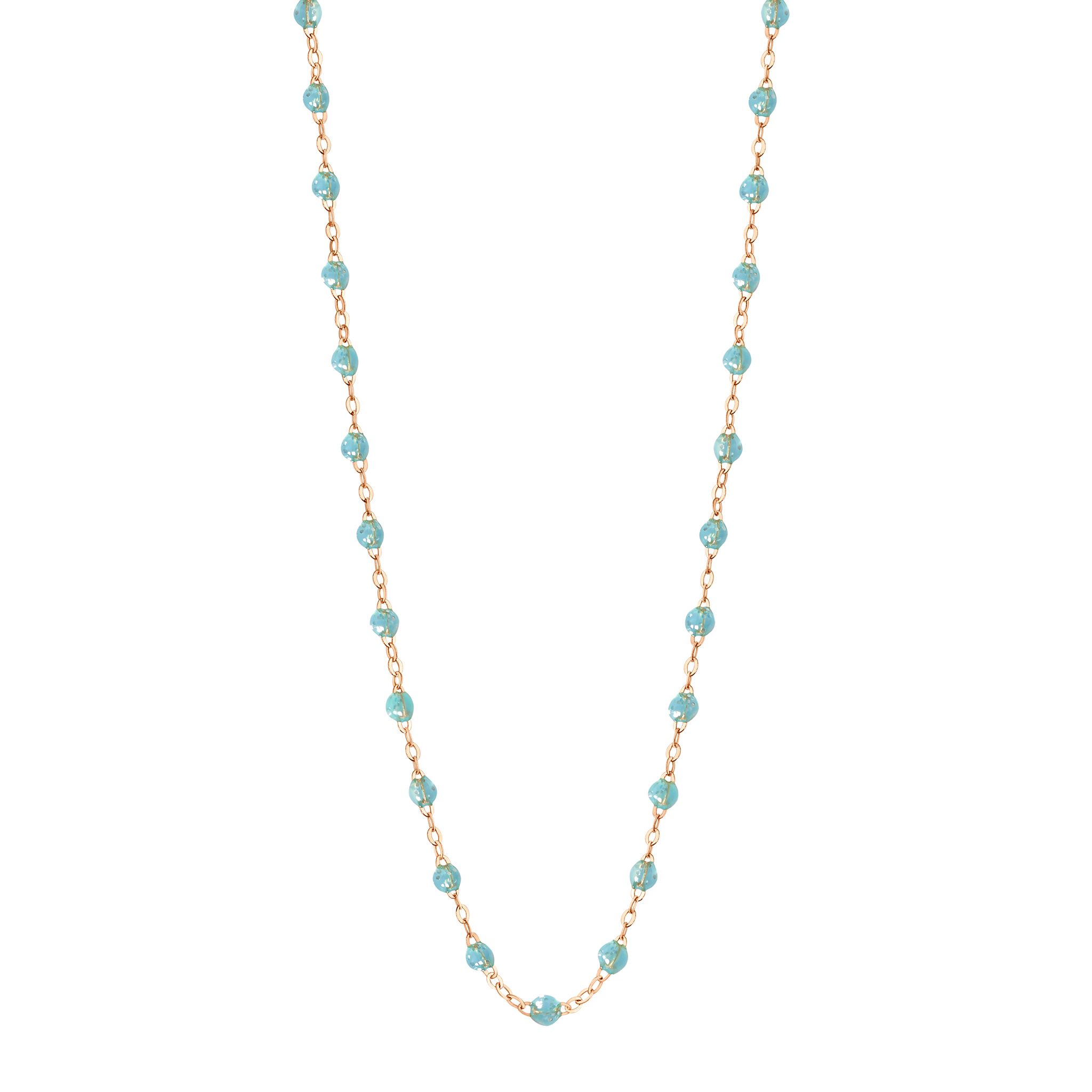 collier aqua classique gigi, or rose, 42 cm