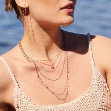 collier vert fluo classique gigi, or rose, 42 cm