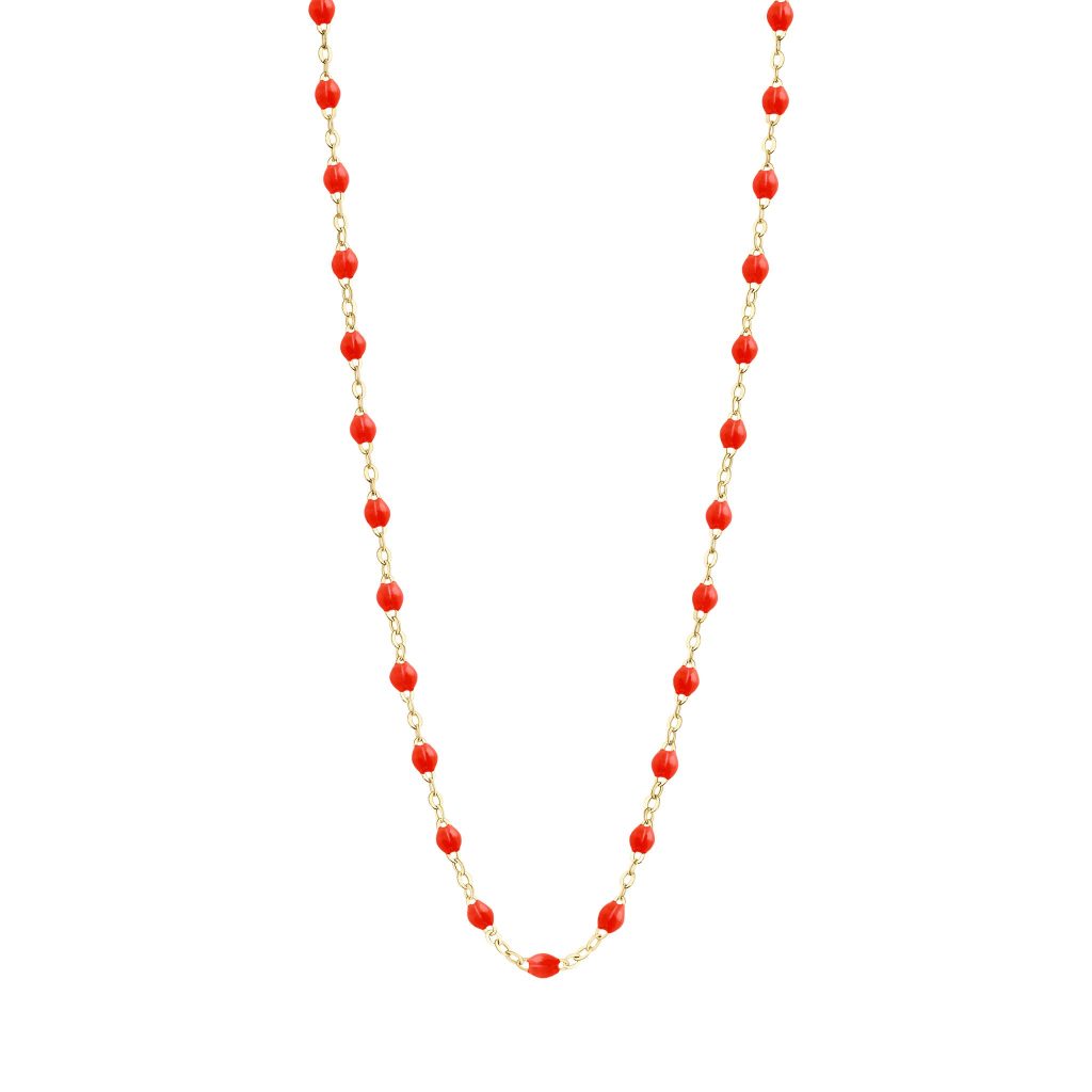 collier corail classique gigi, or jaune, 42 cm