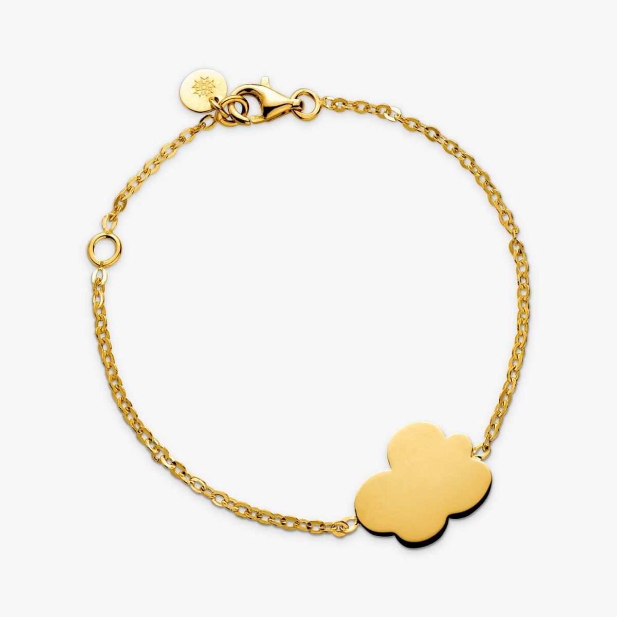 gourmette bébé nuage, or jaune