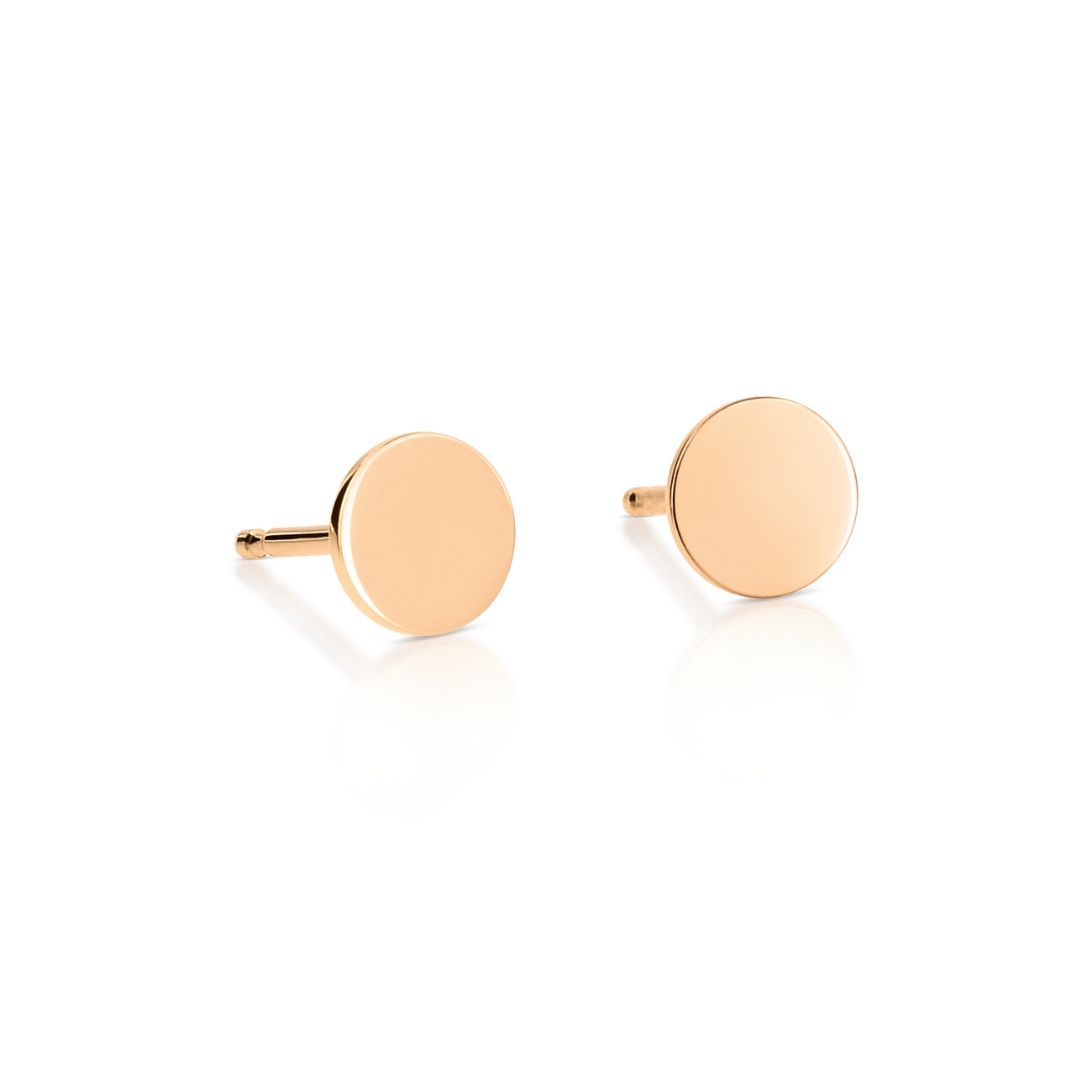puces d'oreilles mini ever disc, or rose