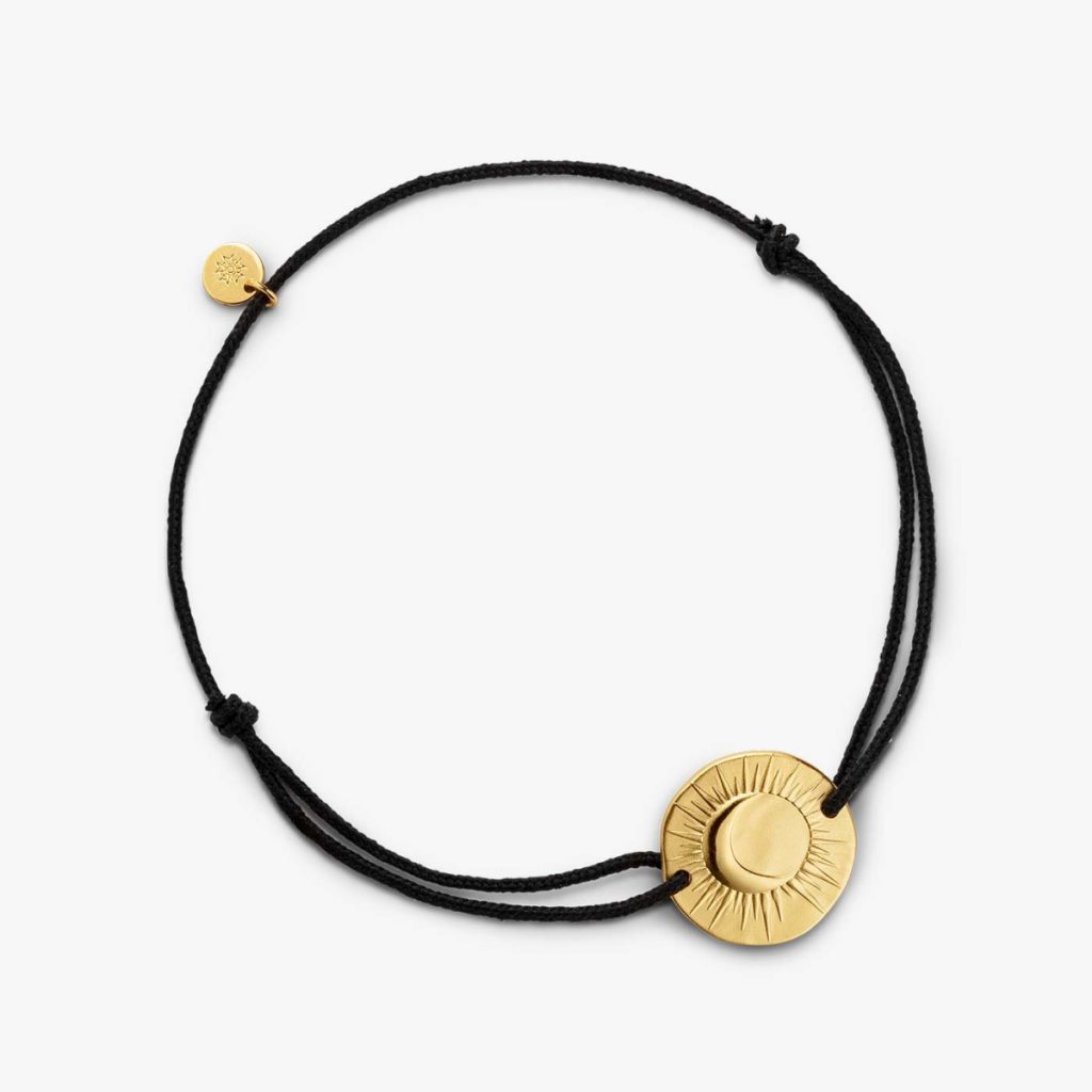 bracelet Éclipse cordon, or jaune