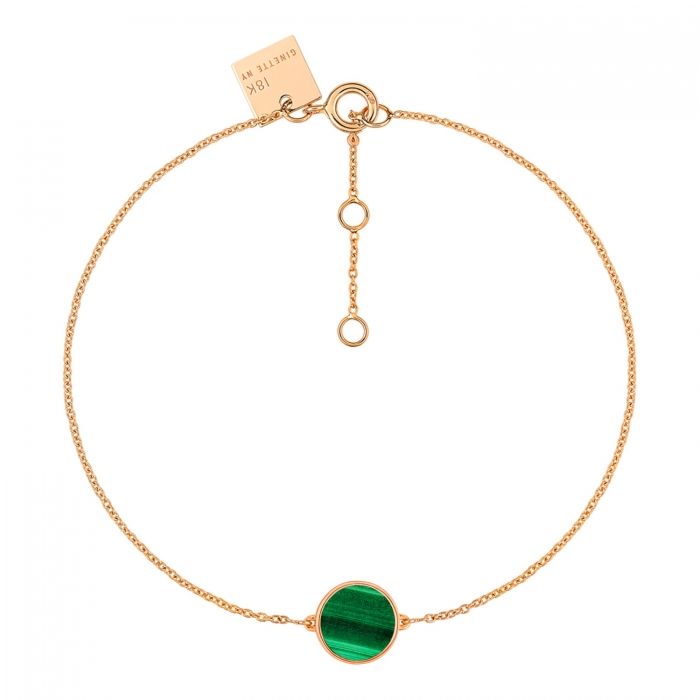 bracelet mini ever disc malachite, or rose