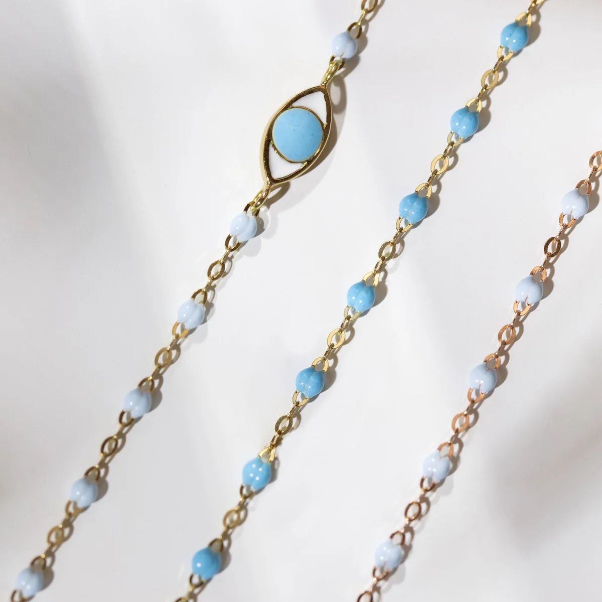 bracelet turquoise classique gigi, or jaune, 17 cm