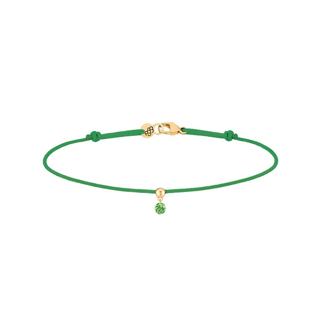 bracelet cordon bb orange, tsavorite, or jaune