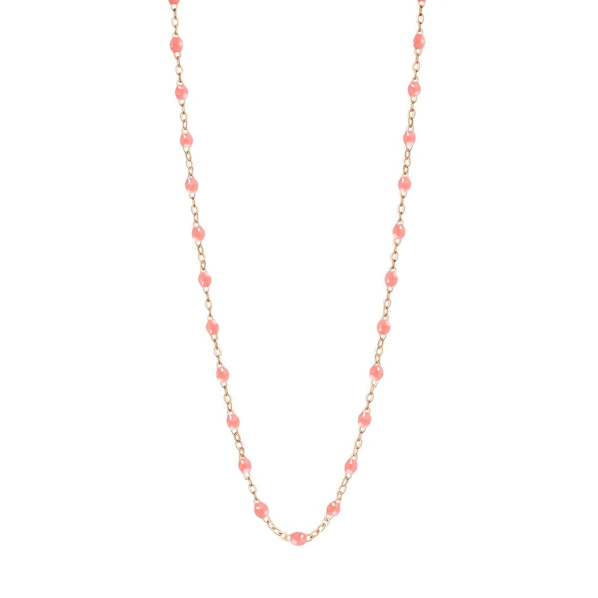 collier fuchsia classique gigi, or rose, 42 cm
