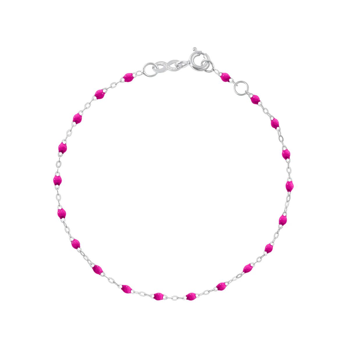 bracelet bonbon classique gigi, or blanc, 17 cm.