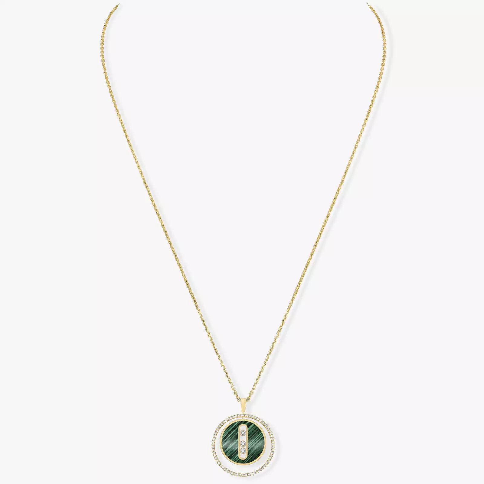 collier lucky move mm malachite, or jaune