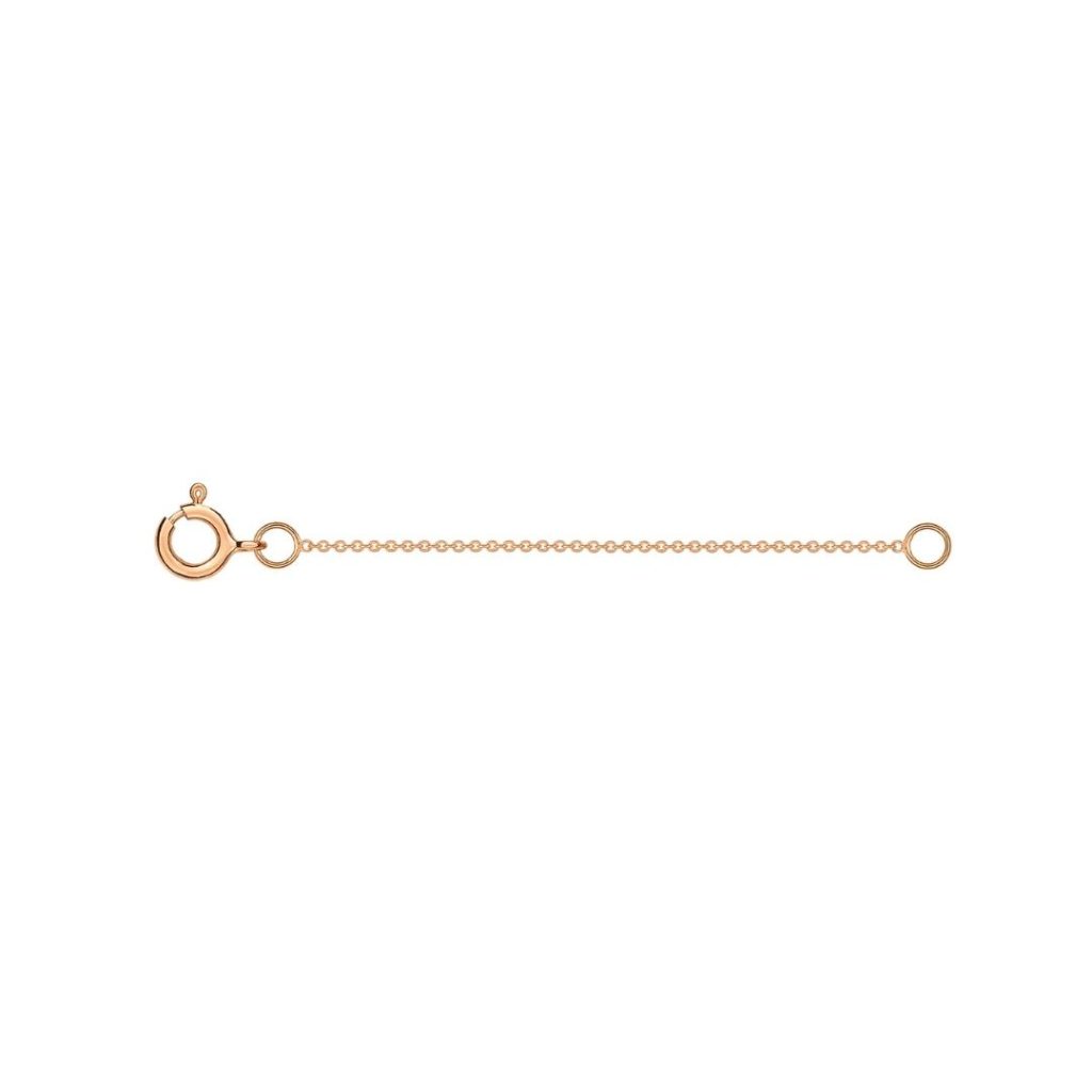 chaîne de rallonge, or rose, 5cm