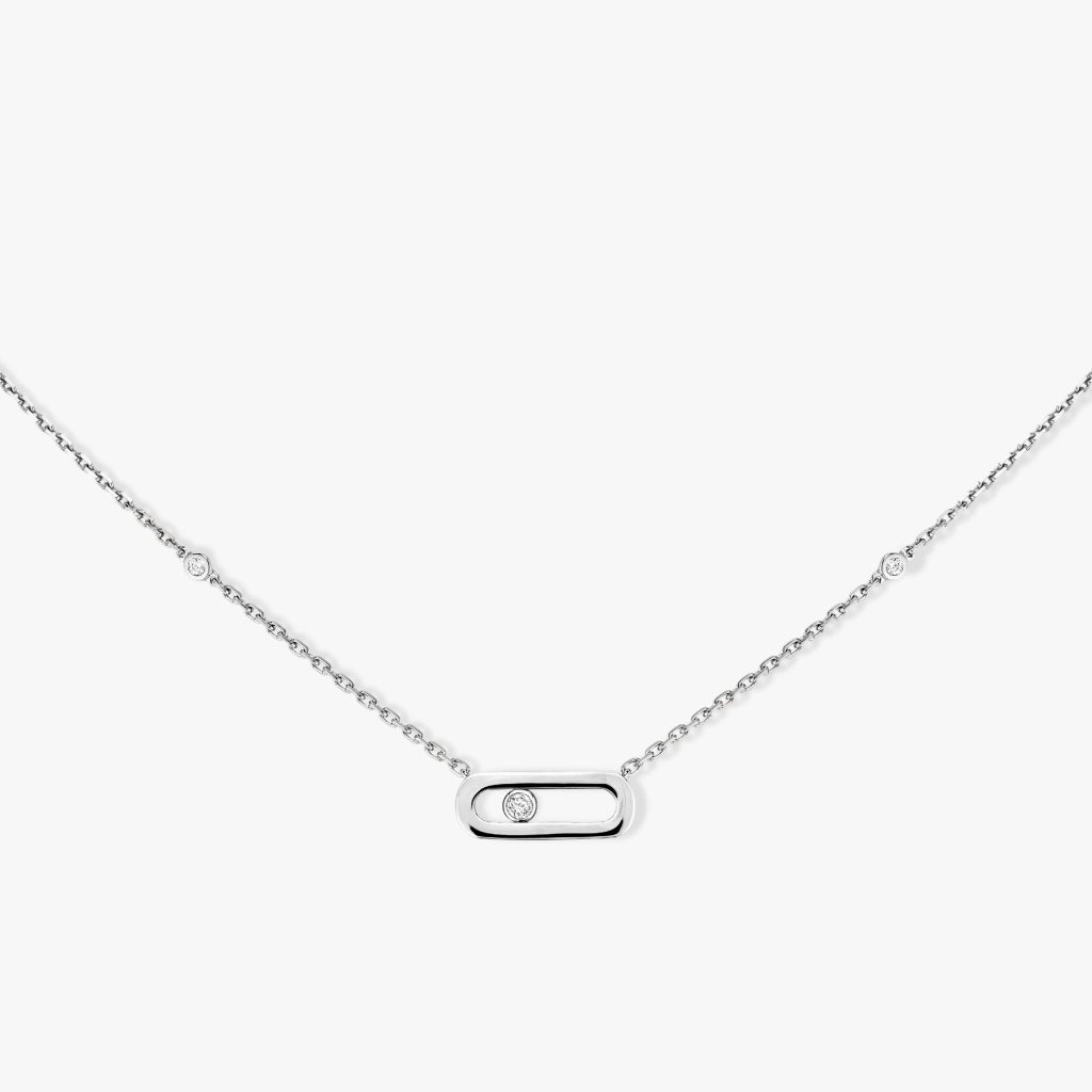 collier move uno, or blanc