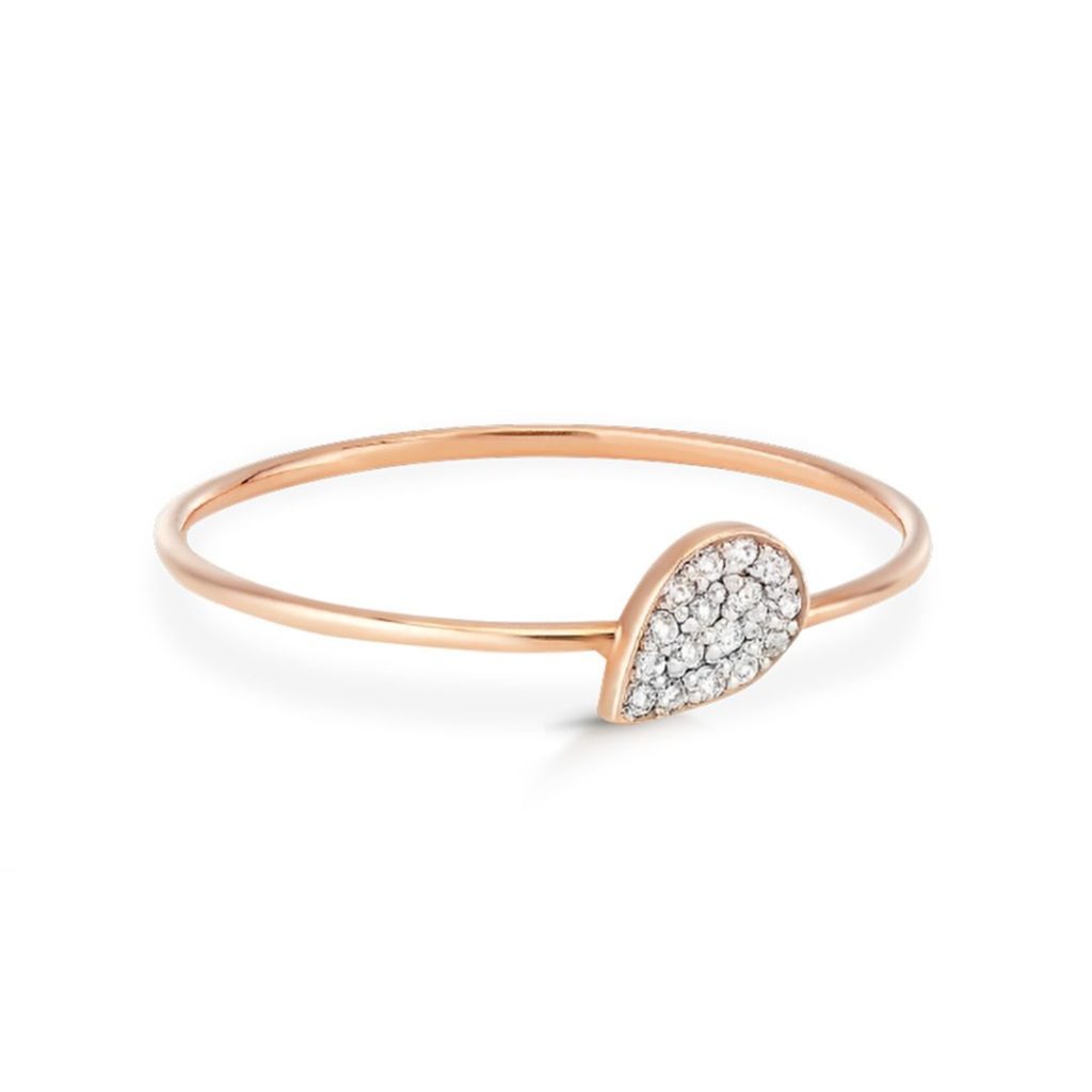 bague bliss band, diamants, or rose.