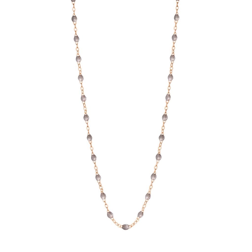 collier argent classique gigi, or rose, 42 cm