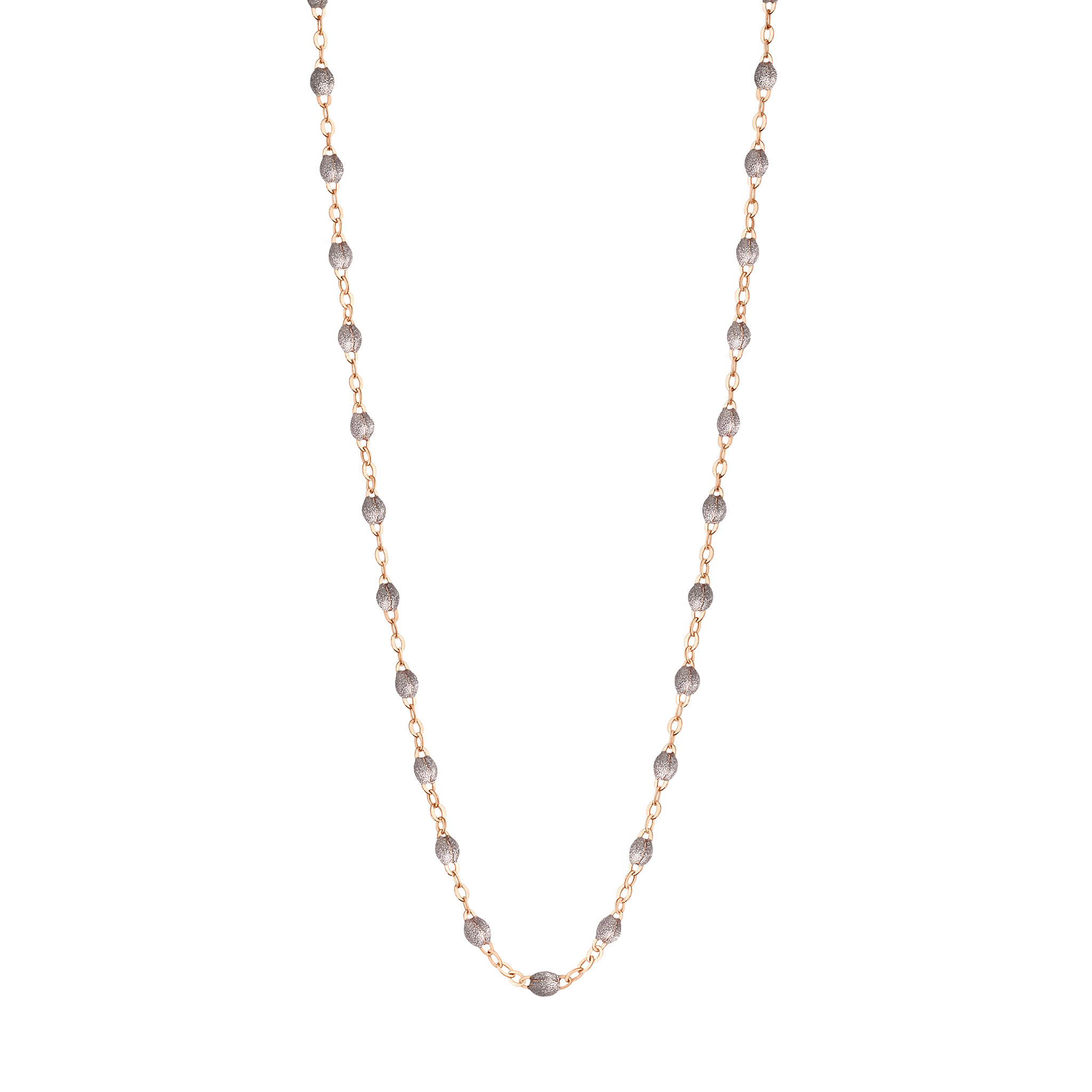 collier argent classique gigi, or rose, 42 cm