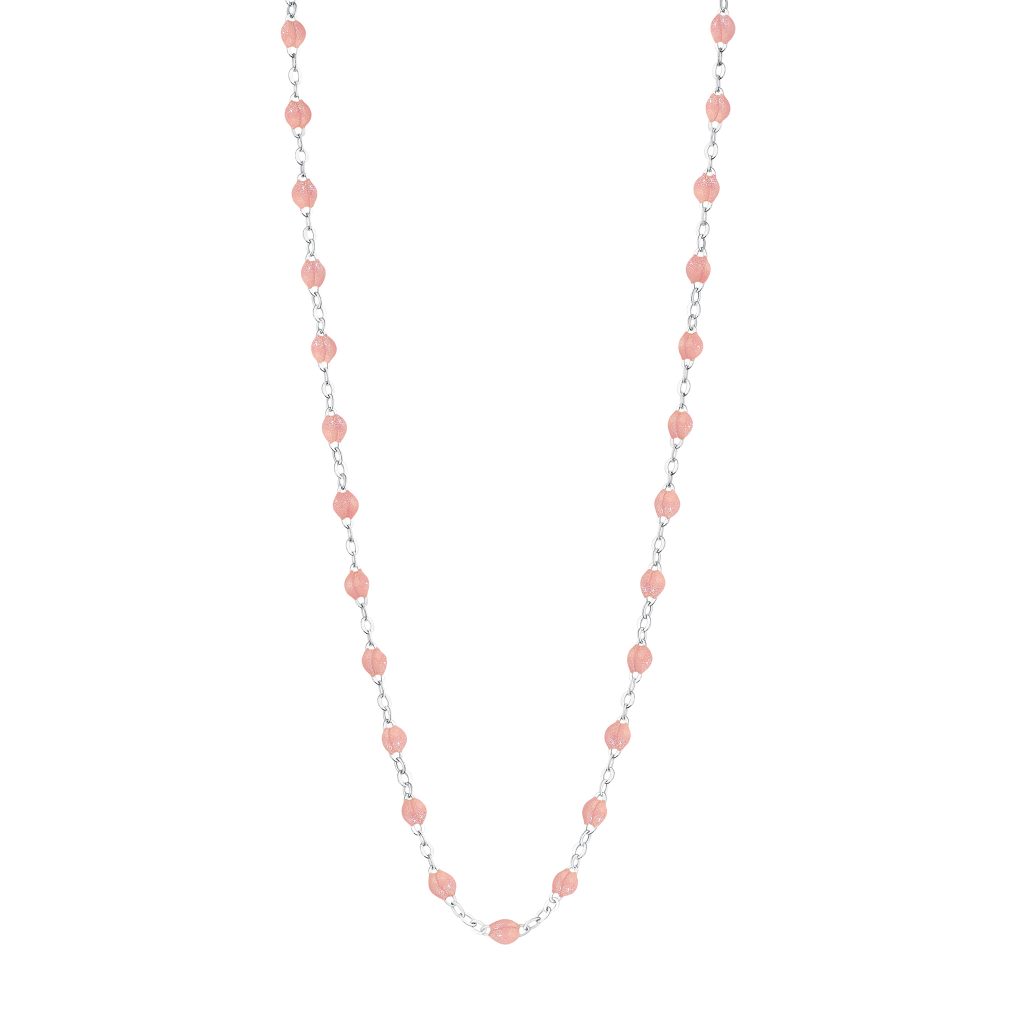 collier blush classique gigi, or blanc, 42 cm