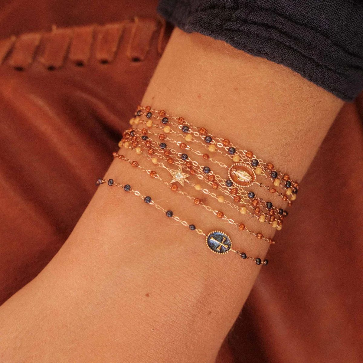 bracelet nude classique gigi, or rose, 18 cm