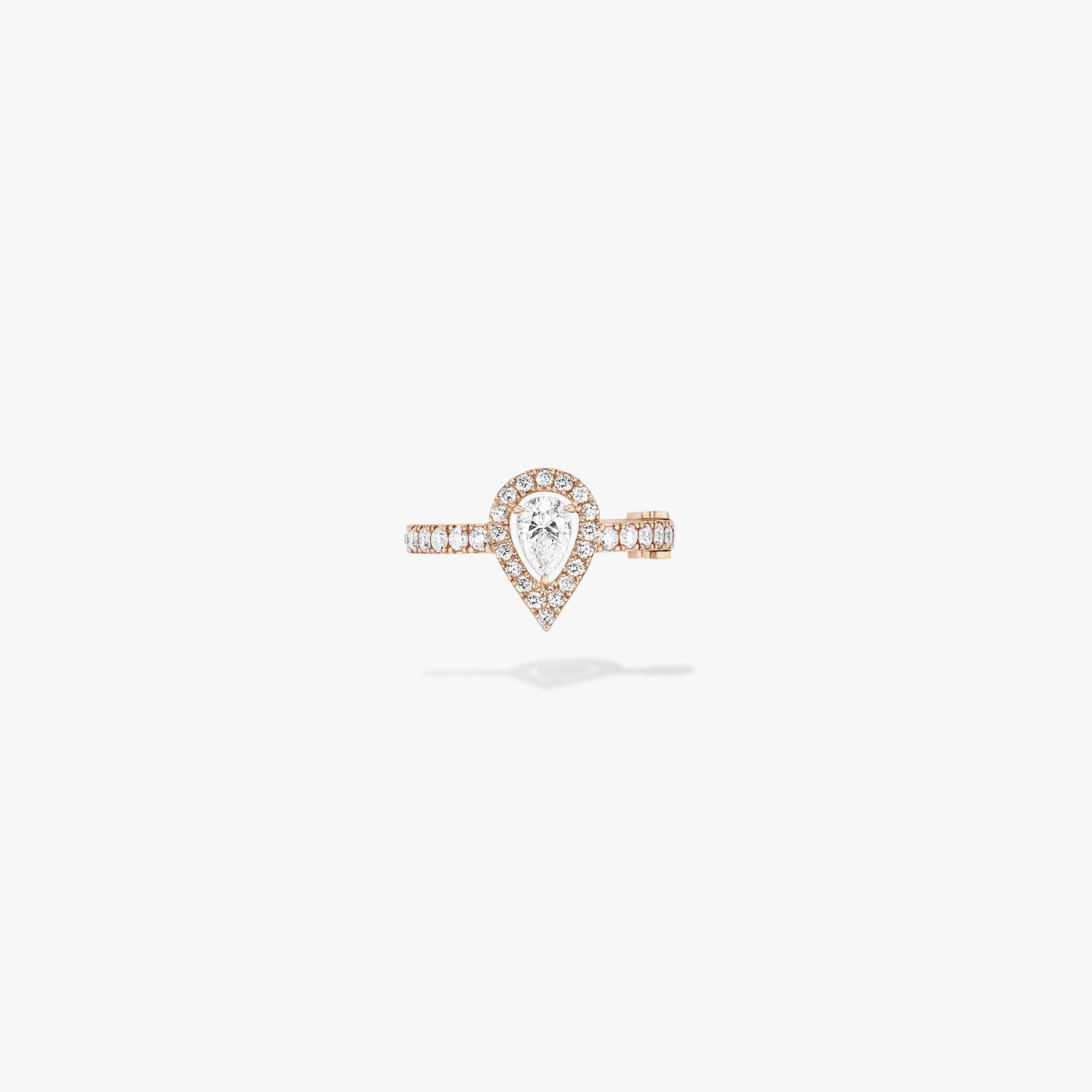 mono clip milieu my twin diamant poire, or rose