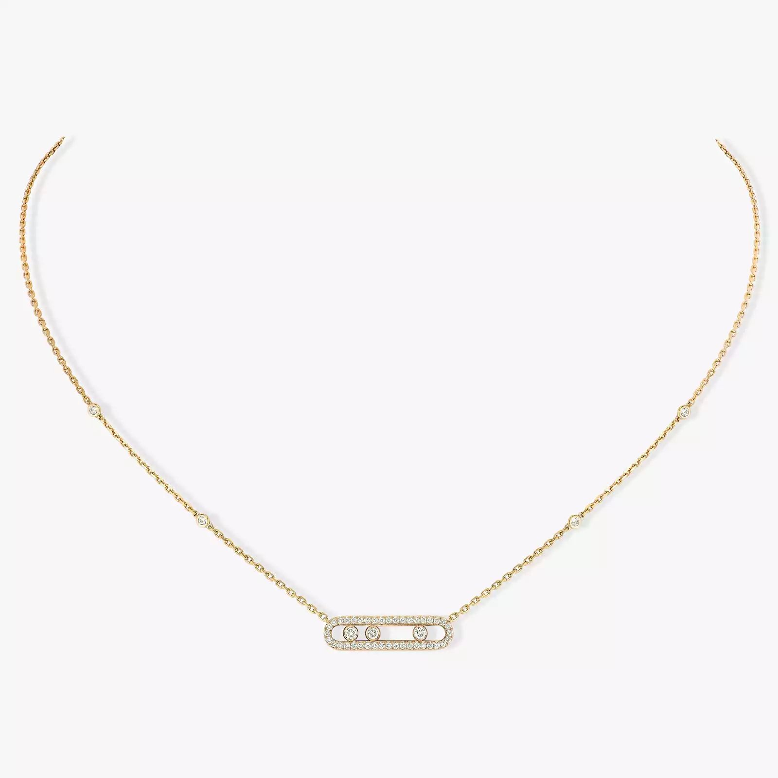 collier baby move pavé, or jaune