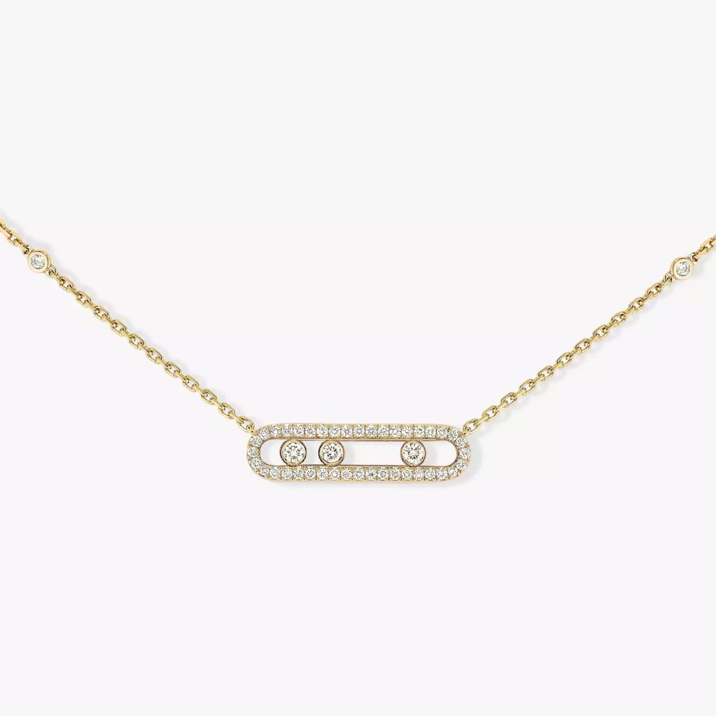 collier baby move pavé, or jaune