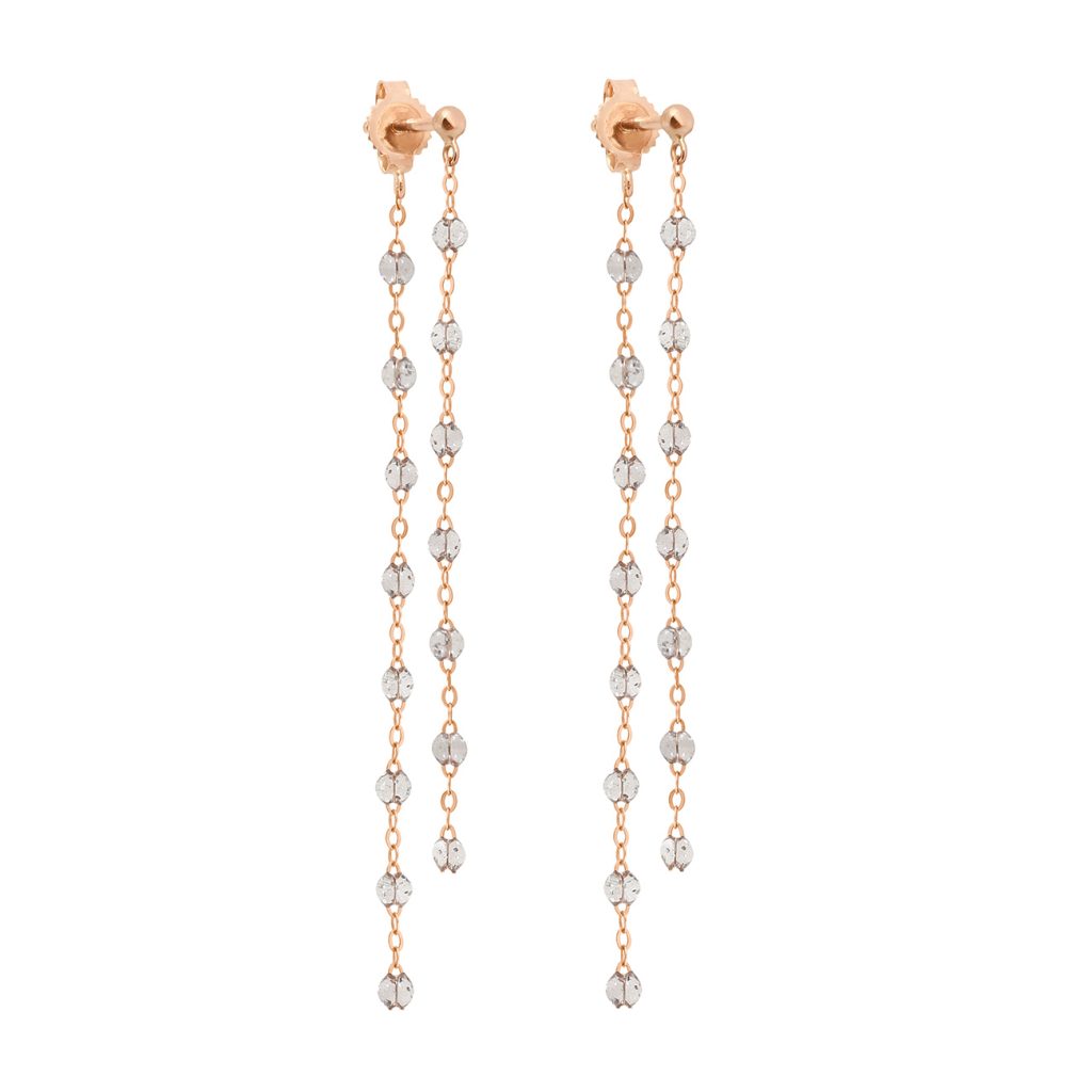 boucles d'oreilles sparkle dansantes classique gigi, or rose