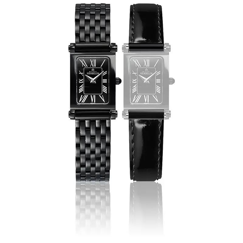 montre antares coffret, cadran noir
