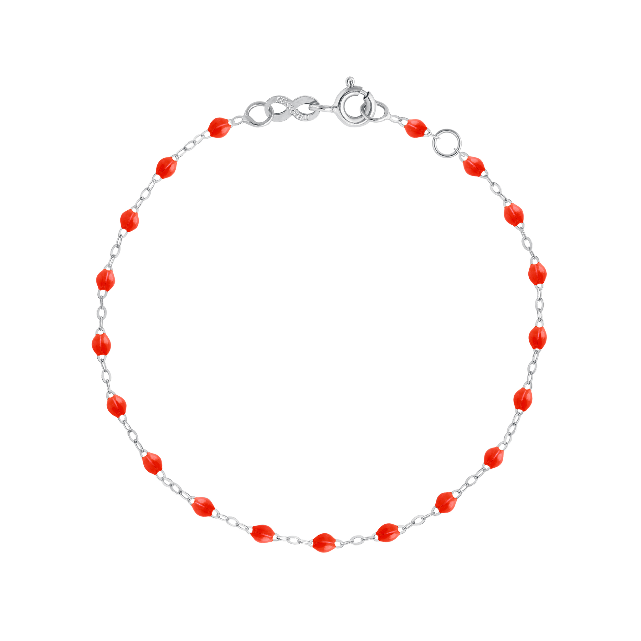 bracelet corail classique gigi, or blanc, 17 cm