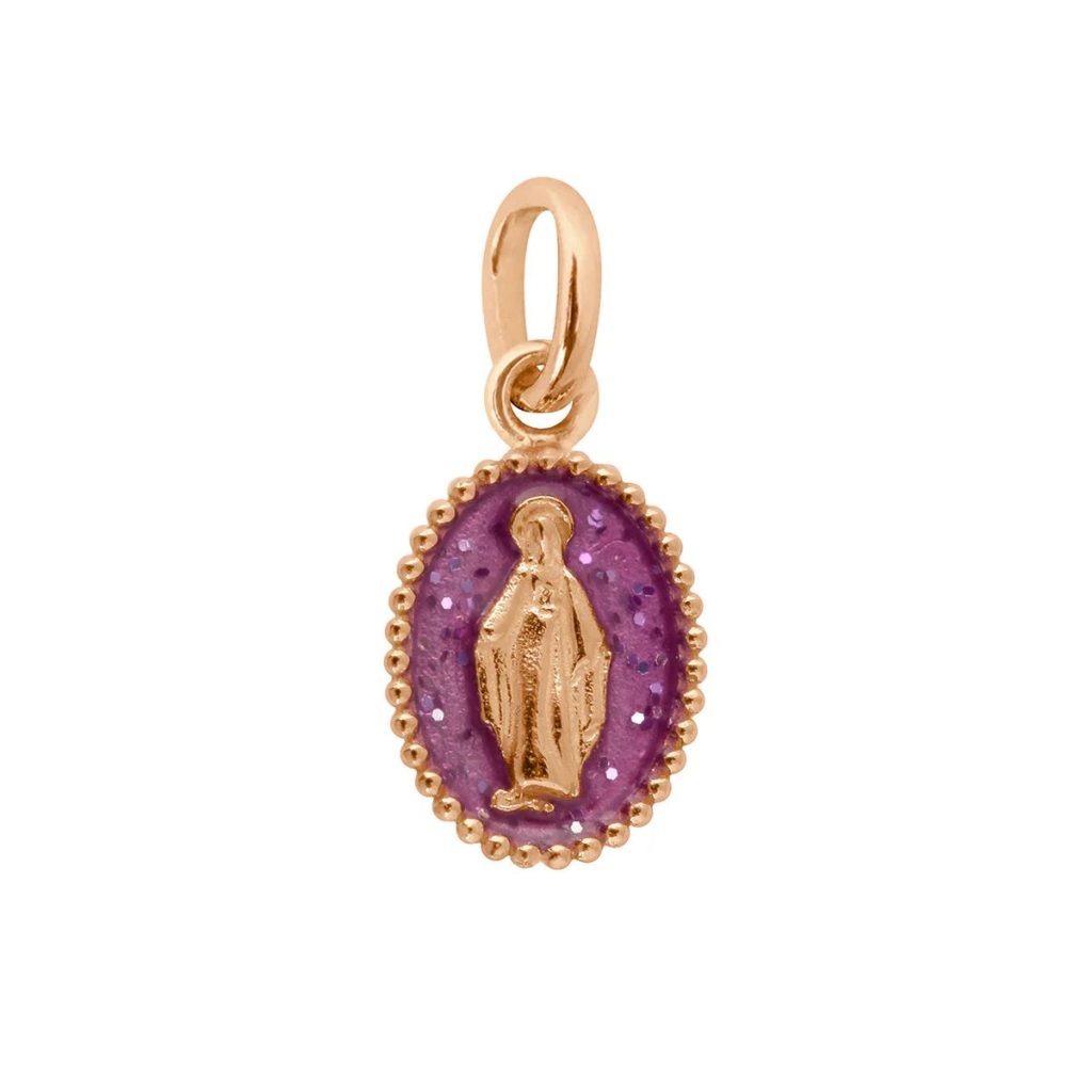 pendentif galaxy madone, or rose