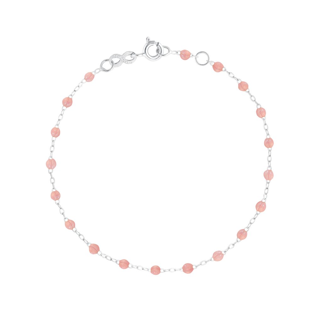 bracelet blush classique gigi, or blanc, 17 cm