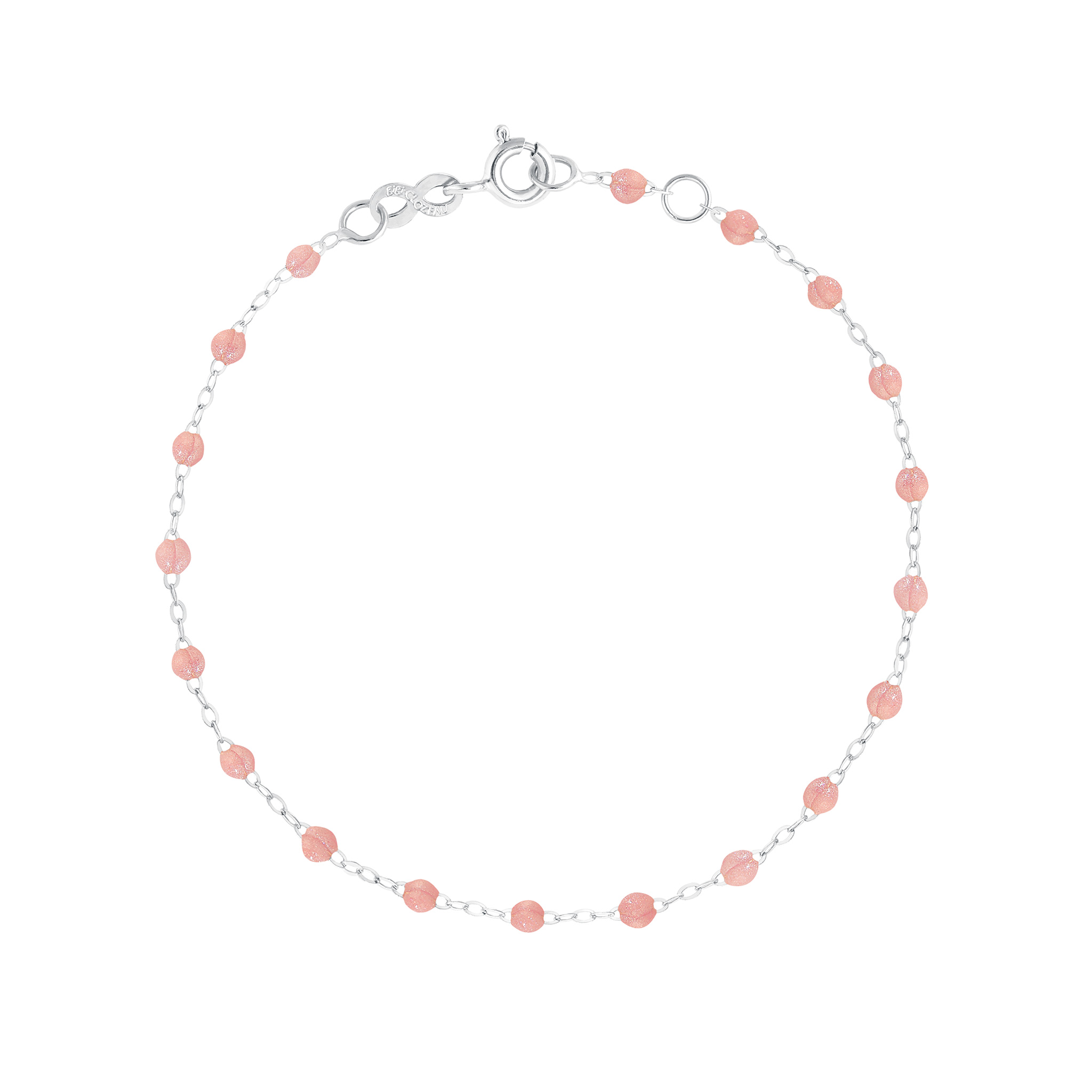 bracelet blush classique gigi, or blanc, 17 cm