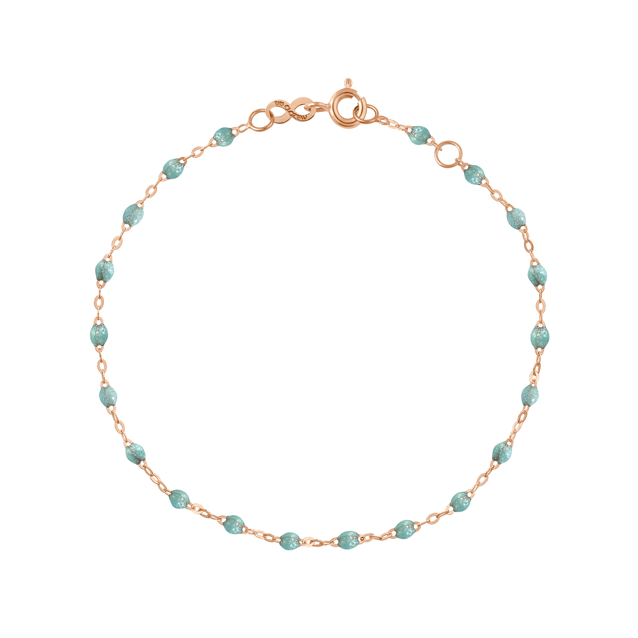 bracelet glacier classique gigi, or rose, 17 cm