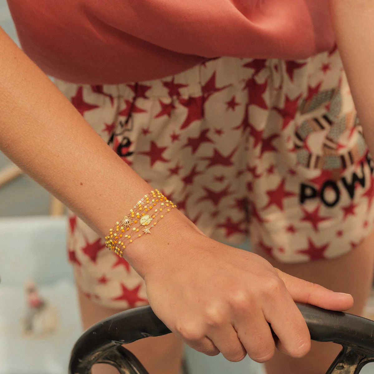 bracelet citron classique gigi, or jaune, 17 cm