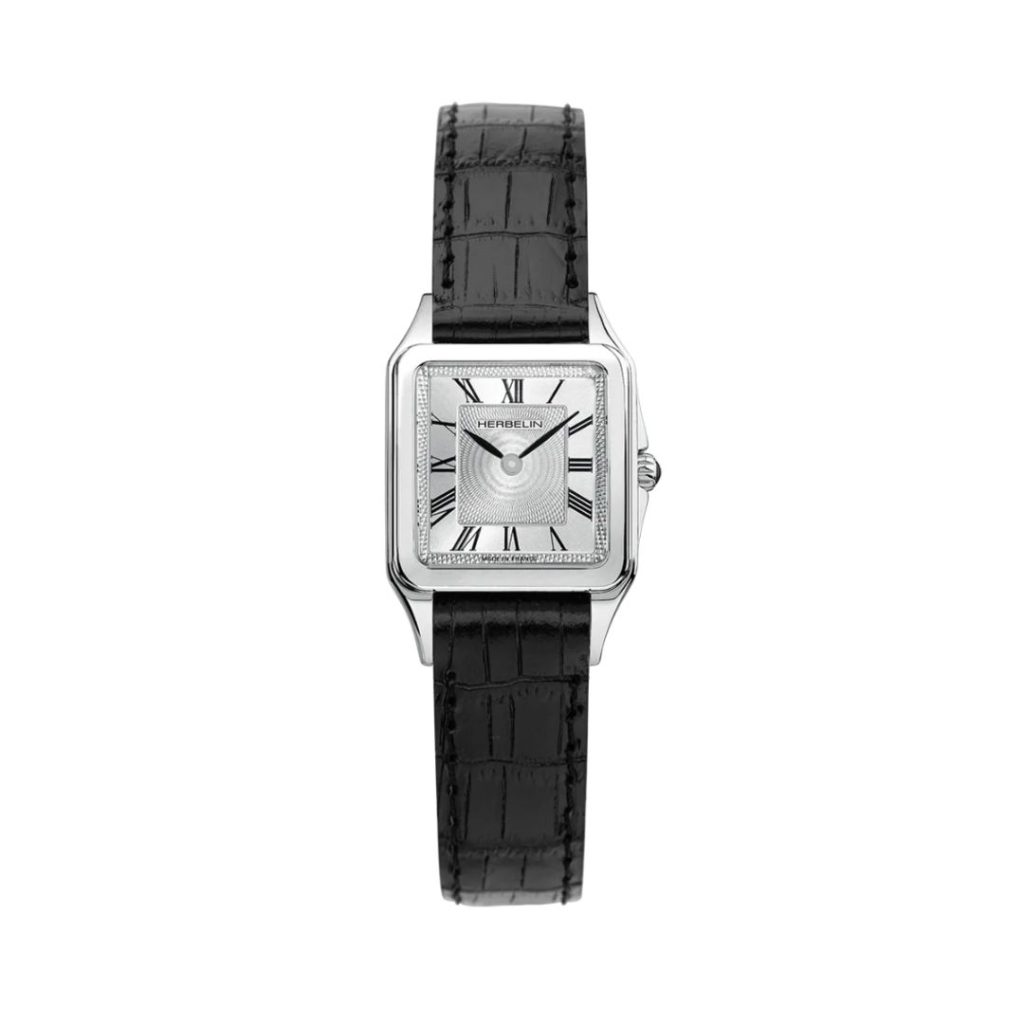 montre luna, acier & noir