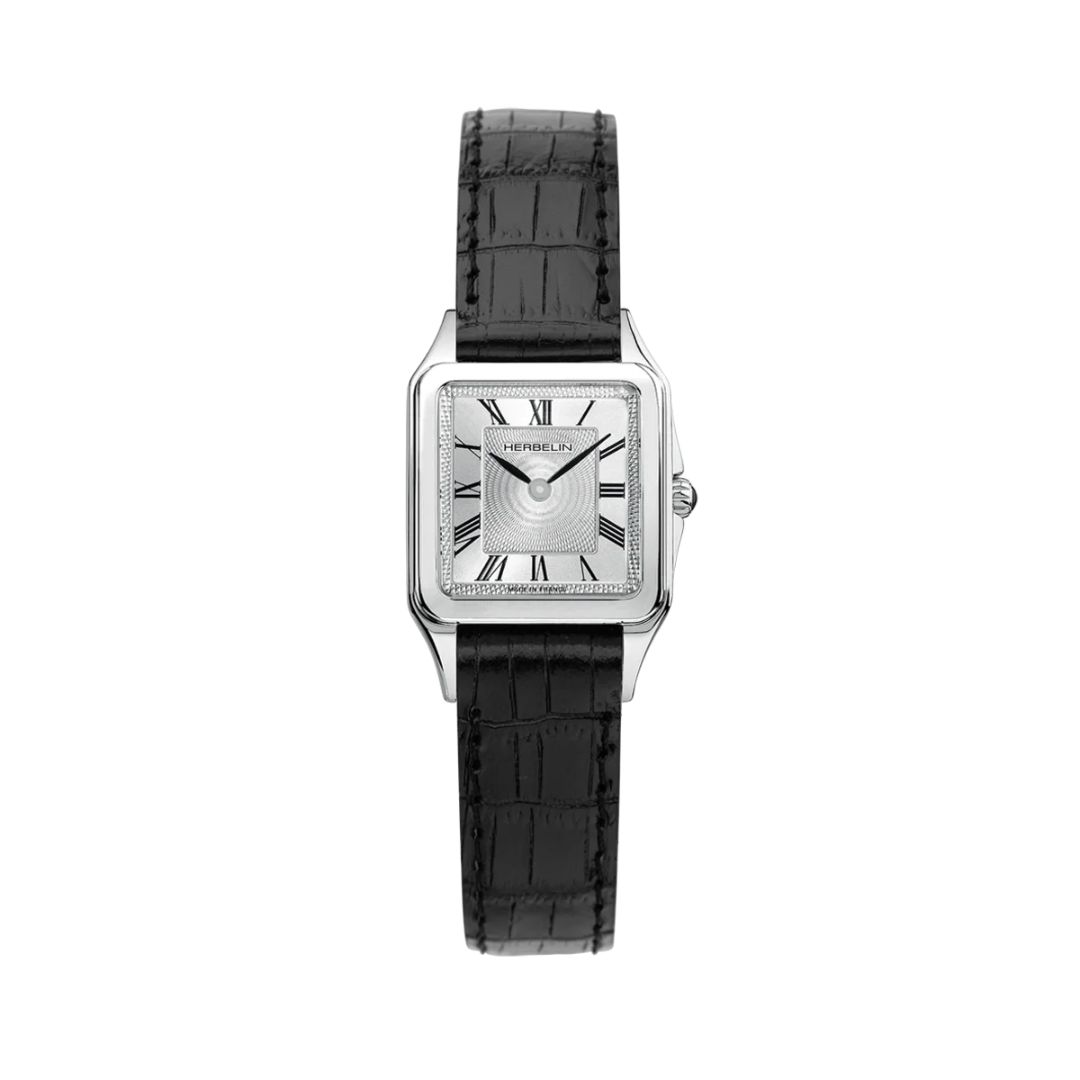 montre luna, acier & noir