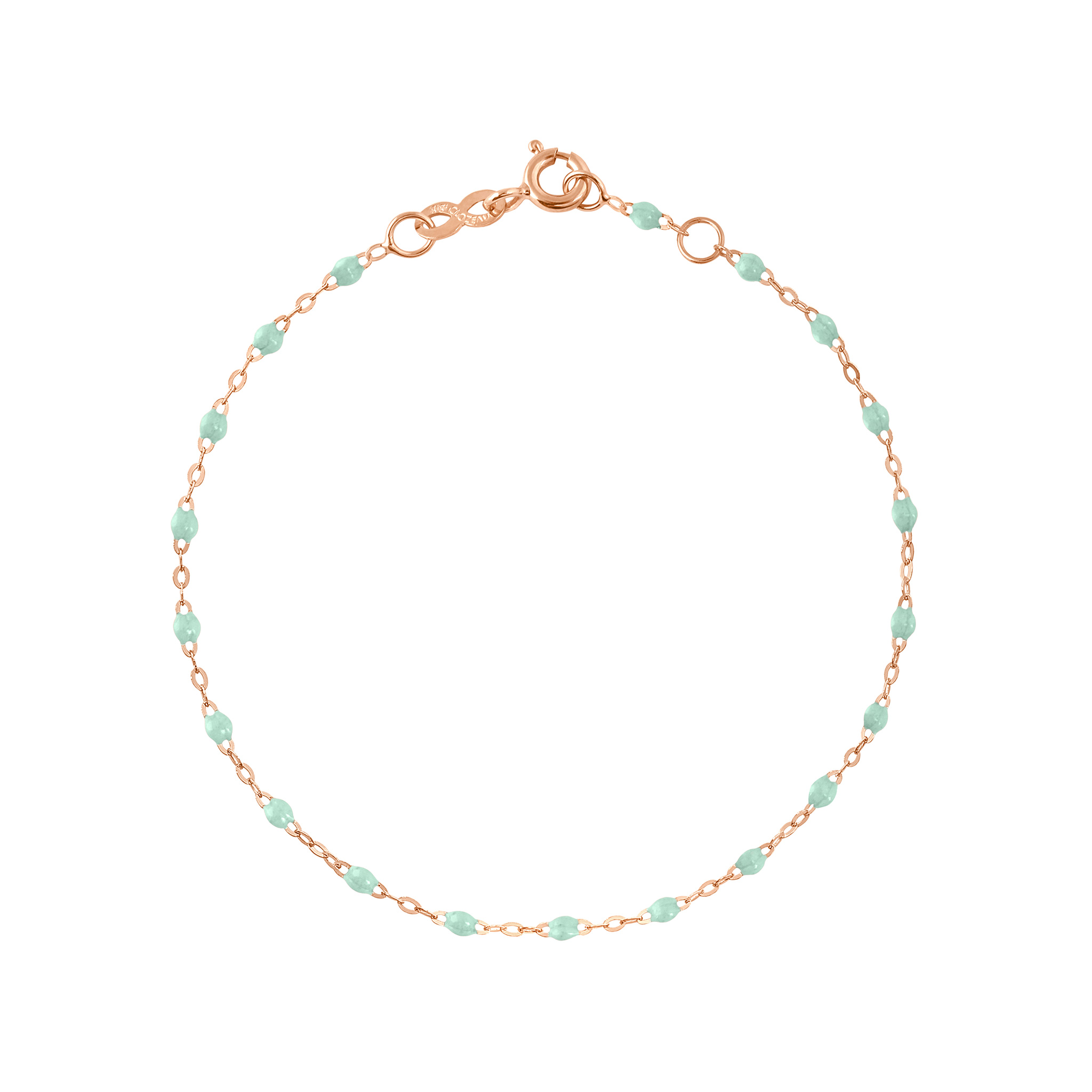 bracelet jade classique gigi, or rose, 15 cm