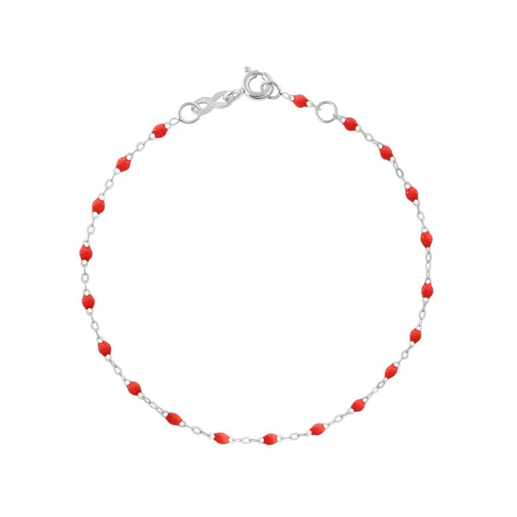bracelet coquelicot classique gigi, or blanc, 17 cm