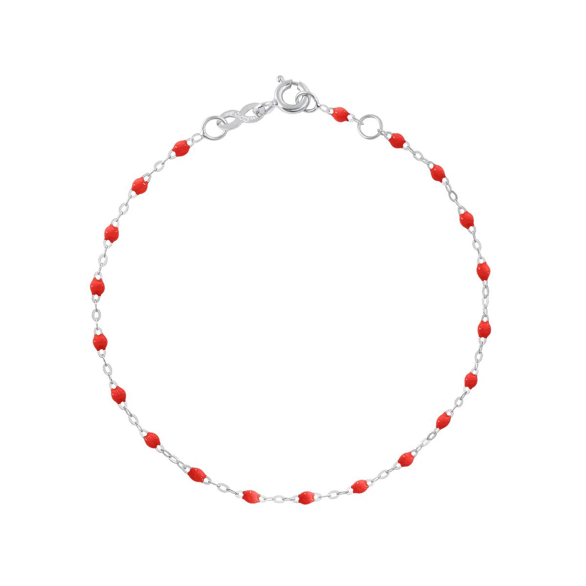 bracelet coquelicot classique gigi, or blanc, 17 cm
