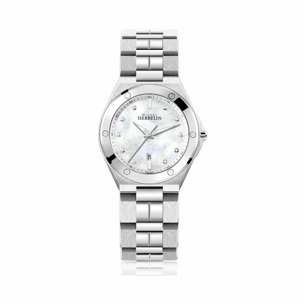 montre cap camarat, acier & nacre