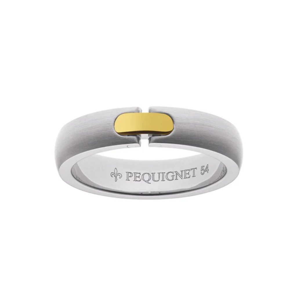 alliance moorea, acier 4.5mm et or, t 53