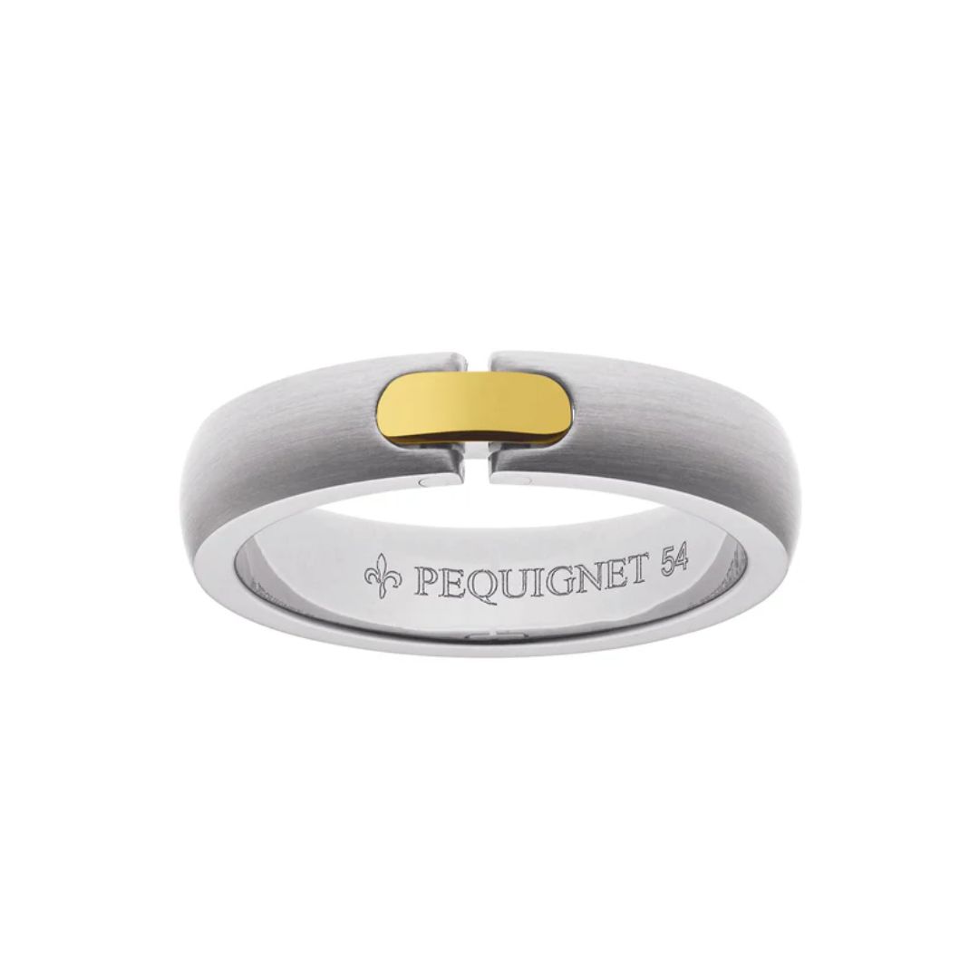 alliance moorea, acier 4.5mm et or, t 53