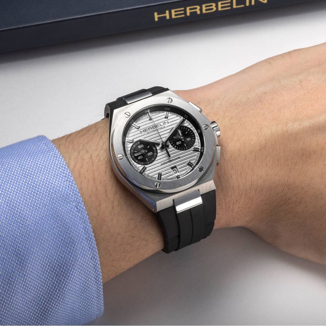 montre chronographe cap camarat, acier & noir