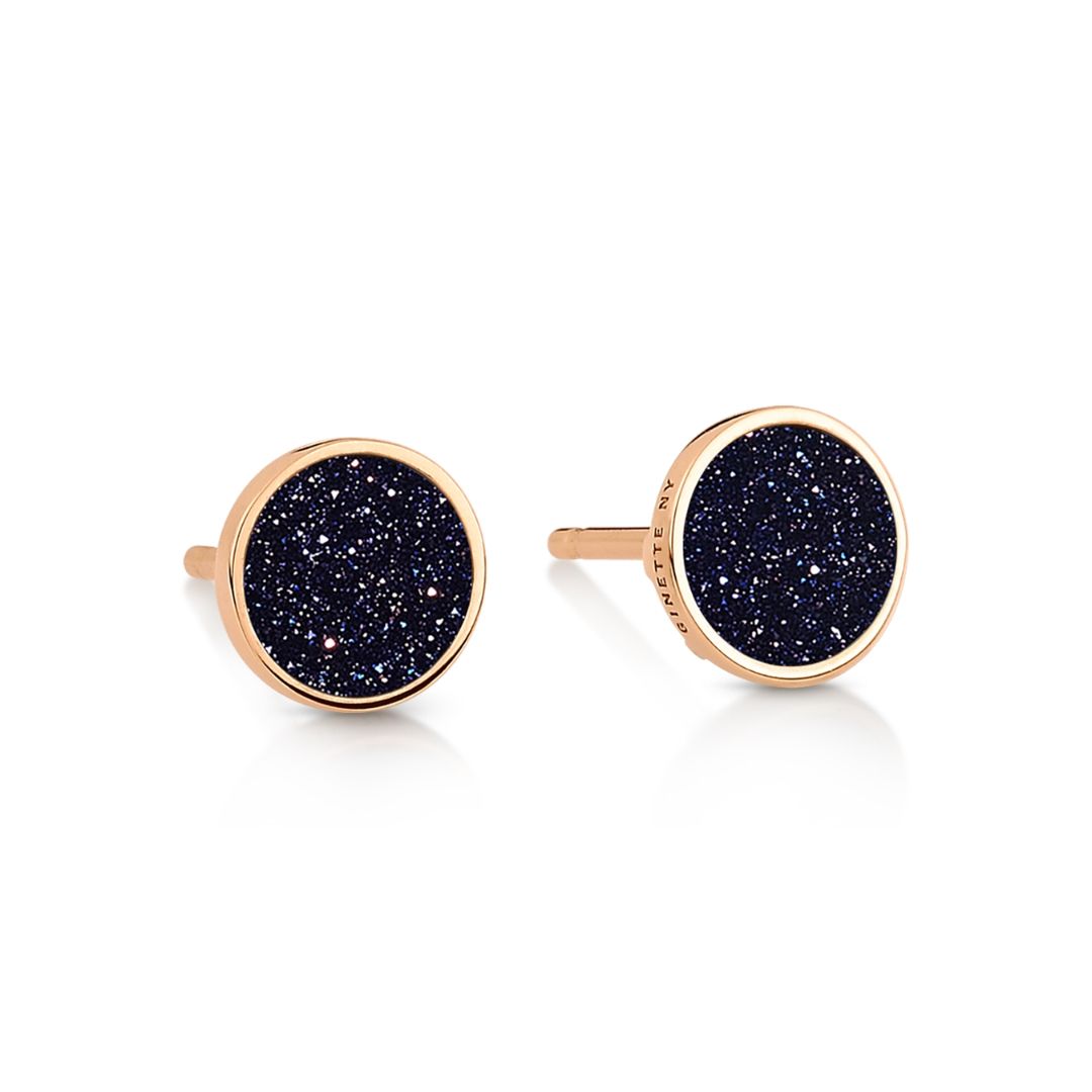 puces d'oreilles ever disc blue sandstone, or rose